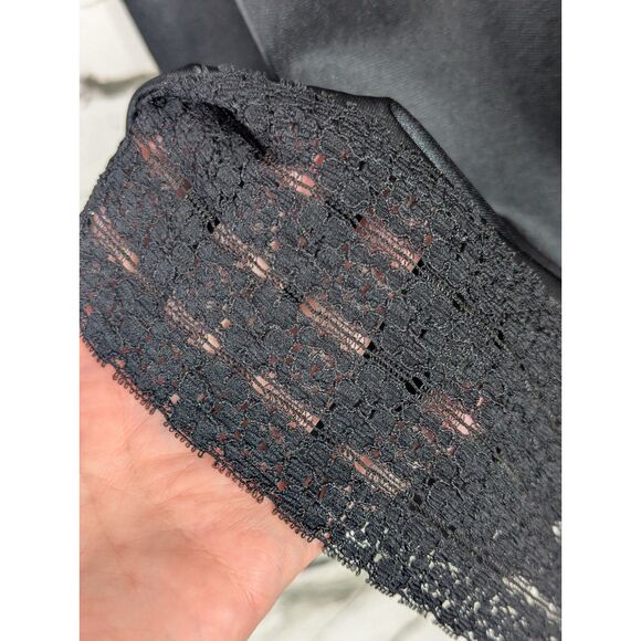 VINTAGE NAN FLOWER Stretch Nylon Slip Coquette Fairygoth Peekaboo Lace Size 44 - Picture 4 of 6